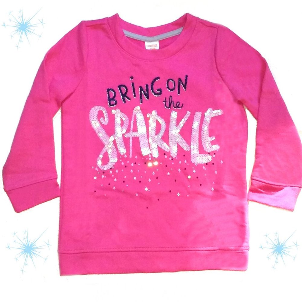 GYMBOREE ~BRING ON THE SPARKLE GLITTER GLAM PULLOVER~ GIRLS SZ 4